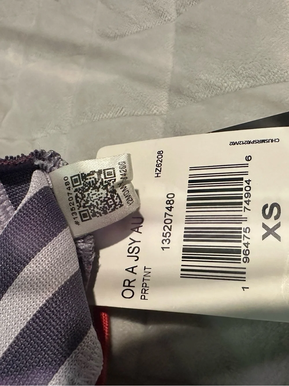 Orlando adidas Lavender and White Striped Jersey Shirt